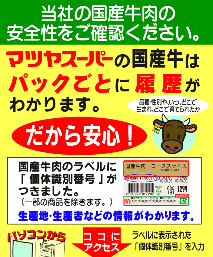 国産牛肉の生産履歴